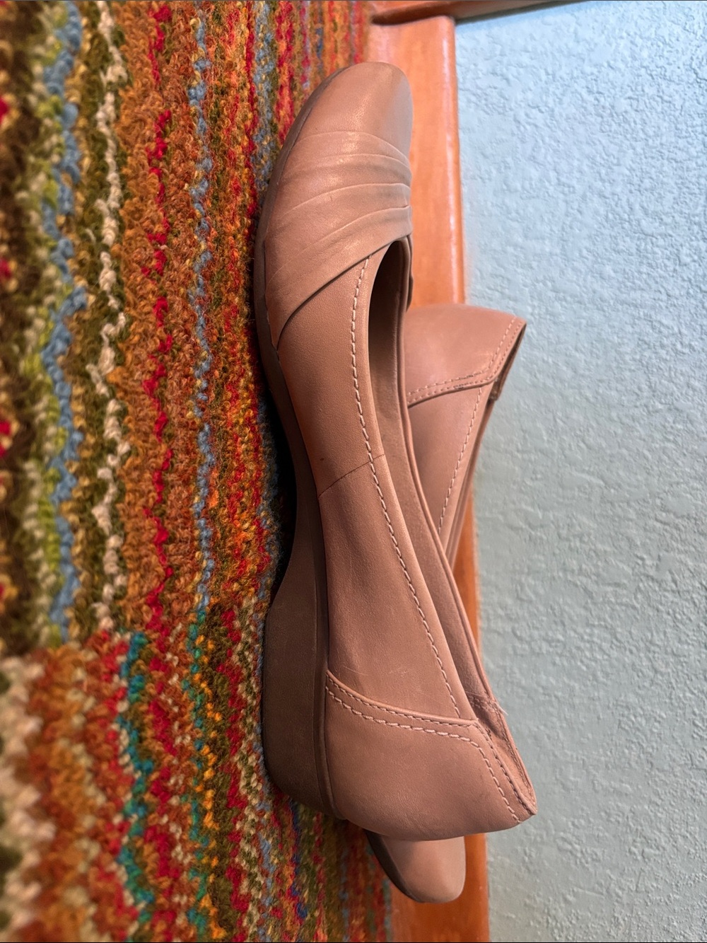 Clarks Women's Bendables Propose Pixie Leather Flats, Beige, size 10 - fair - Picture 3 of 9
